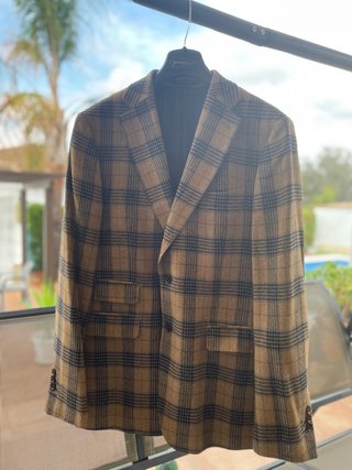 Chaqueta de cuadros para hombre