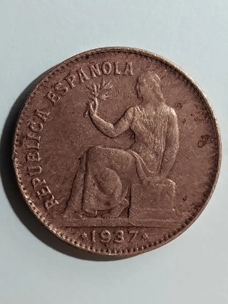 Moneda 50 Céntimos 1937 República Española