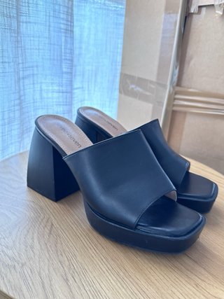 Sandalias de tacón seven+seven negras