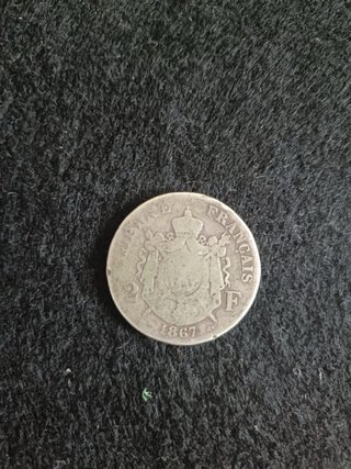 Moneda de plata 2 Francos Francia 1867