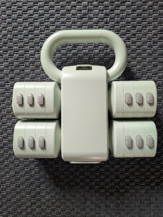 Set 2 in 1 Manubri regolabili 1/2.5kg e Kettlebell