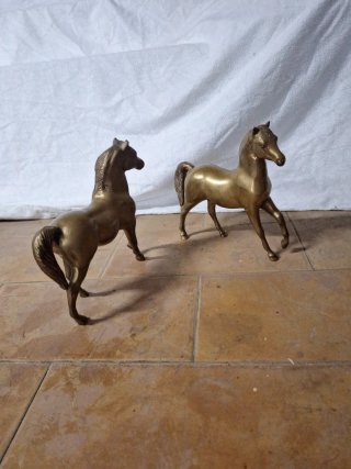 Pareja de Caballos de Bronce