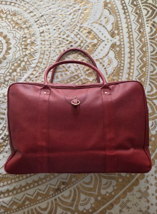 Bolso de Viaje Granate de Gran Capacidad