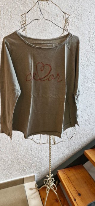Camiseta Manga Larga Verde Talla XL