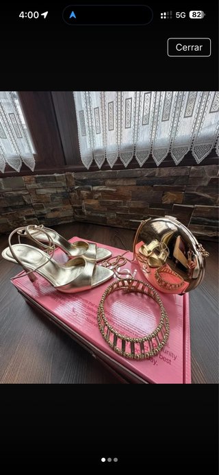 Sandalias Doradas Talla 40