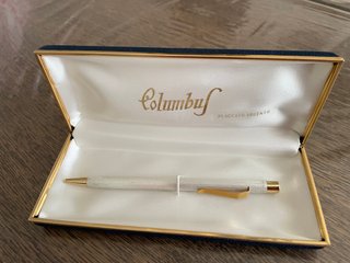 Penna Columbus Placcato Argento con Astuccio