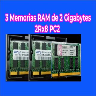 PACK 7 Memorias RAM 1 y 2GB 512 megabytes y 256 MB