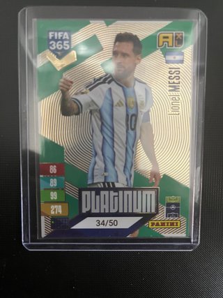 Carta Panini FIFA 365 Lionel Messi XL Platinum