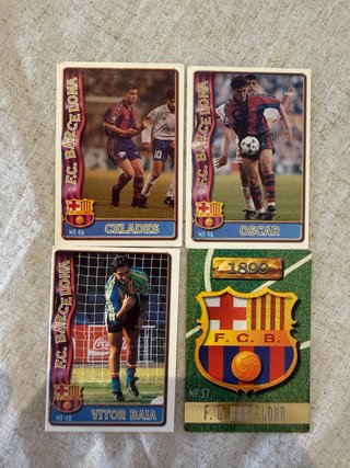 Lote 4 Cromos FC Barcelona 96/97 Mundicromo