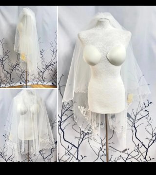 Velo de Novia de Seda y Tul