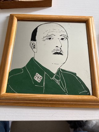 Espejo Serigrafiado con Marco de Madera