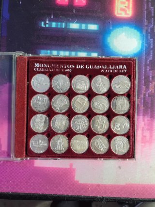 Colección 16 Monedas Plata Monumentos Guadalajara