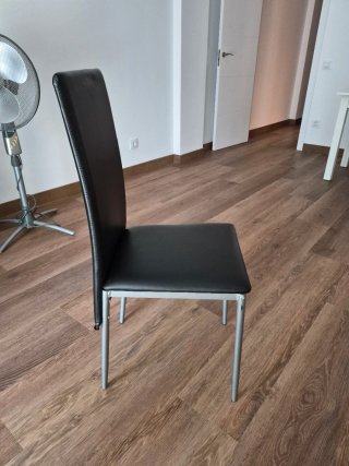 4 Sillas de Comedor Negras
