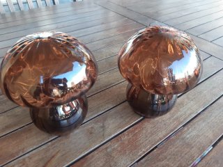 Set de 2 Lámparas de Mesa de Cristal