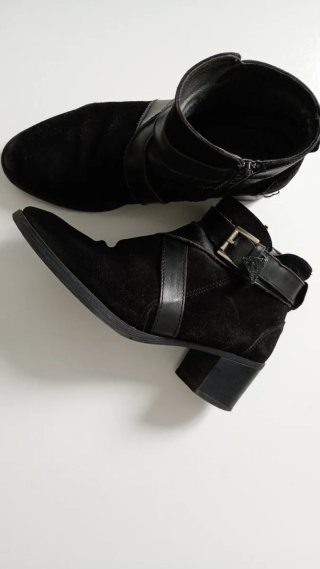 Botines Negros T. 35 de piel