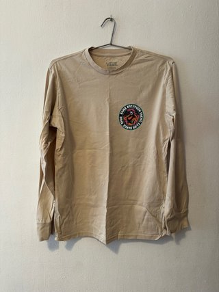 Camiseta Manga Larga Vans Beige