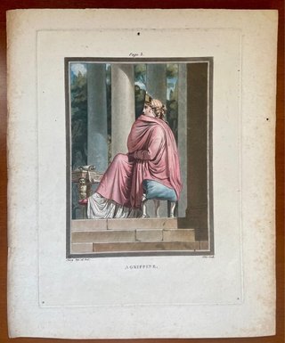 Pareja de grabados de 1790 coloreados a mano