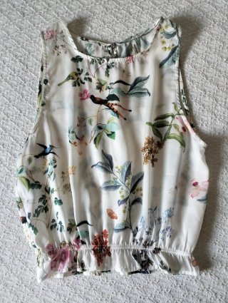 Blusa Satinada Stradivarius Estampada Talla S