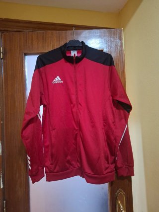 Sudadera Adidas Roja y Negra Talla L