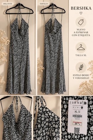Vestido Bershka Estampado Talla XL