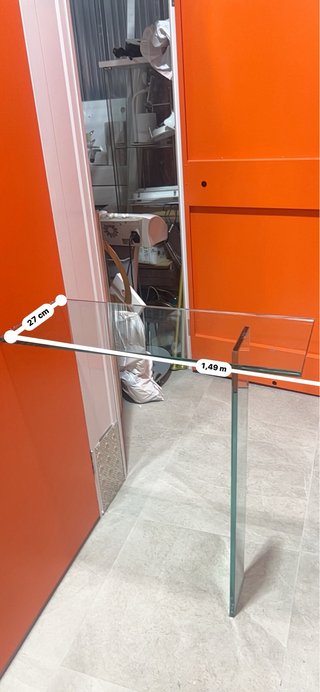 Mesa Consola de Cristal Minimalista