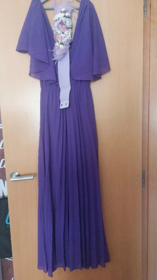 Vestido de fiesta largo morado