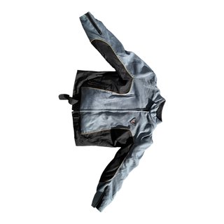 Chaqueta de Moto Gris y Negra