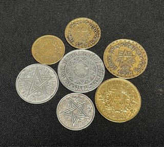 Lote monedas protectorado francés Túnez- Marruecos