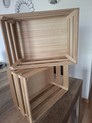 Set de 2 Cajas de Madera Decorativas