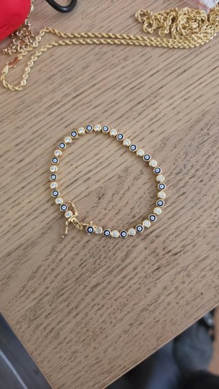 Pulsera esclava bañada en oro 18k