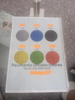 Pavimento de Goma con Círculos Varios Colores