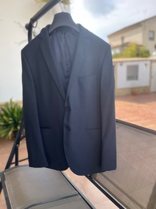 Chaqueta de traje azul para hombre