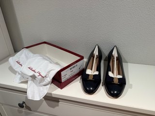 Salvatore Ferragamo Vara Vintage 3cm Azul Marino