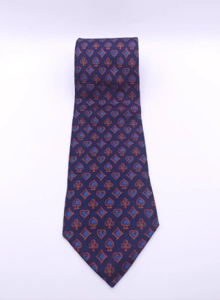 Corbata Vintage Yves Saint Laurent Seda Naipes