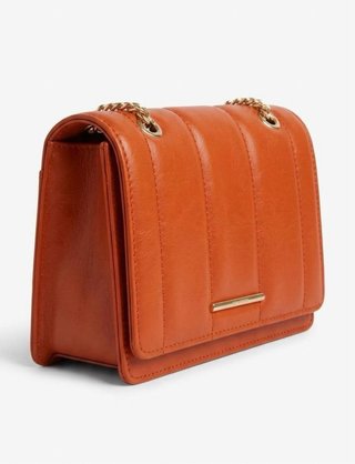 Bolso de hombro color teja