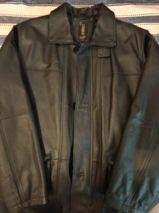 Chaqueta de cuero Creni negra Talla L