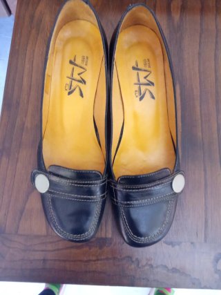 Zapatos de piel negros MS ELX talla 35