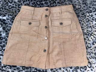 Falda de pana marrón talla 40 de Stradivarius