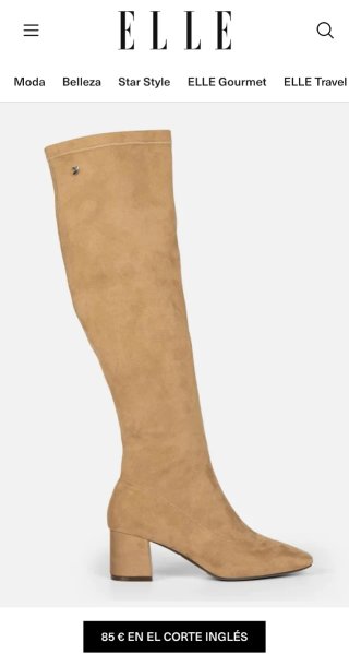 Botas Altas piel Gioseppo Beige/ marrón Talla 39