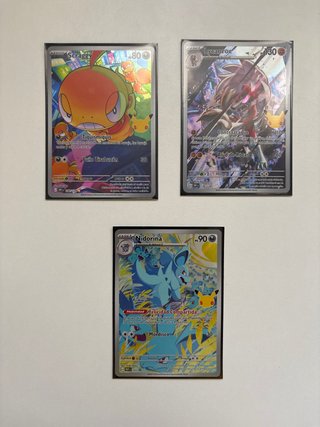 Lote 3 Cartas Pokémon 30 Aniversario
