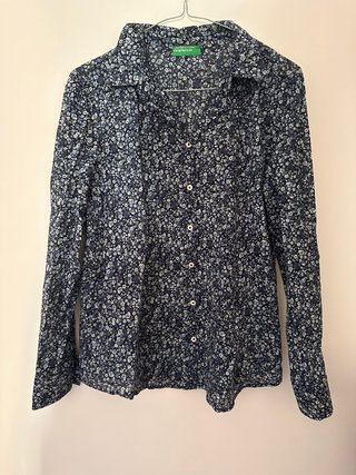 Camisa Mujer Azul Benetton