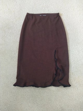 Falda Marrón Mango Talla 34