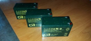3 Baterías CSB EVX 1272 F2 12V 7.2Ah
