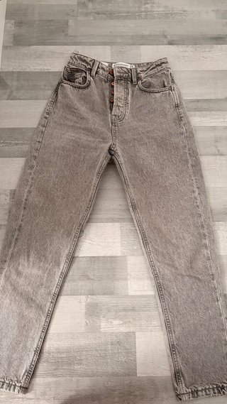 Pantalón Vaquero Pull&Bear Gris Talla XS
