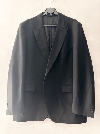 Chaqueta de traje negra de vestir