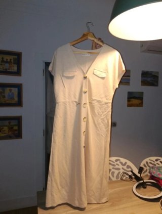 Vestido largo beige Milano