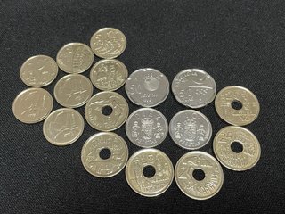 Lote monedas 50, 25, 10 y 5 ptas todas diferentes