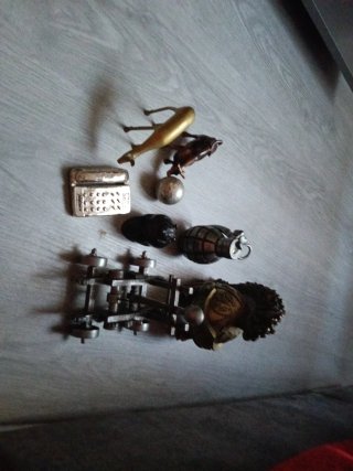 Lote de 6 objetos decorativos variados
