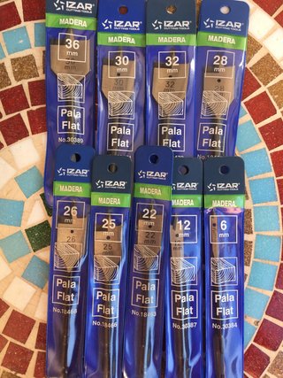 Lote de 9 Brocas de Pala IZAR para Madera