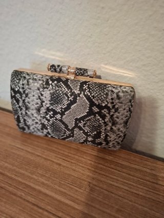 Bolso de fiesta estampado serpiente